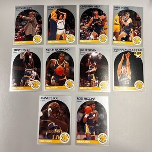Vintage 1990-91 NBA Hoops Golden State Warriors Vintage Basketball Card Set